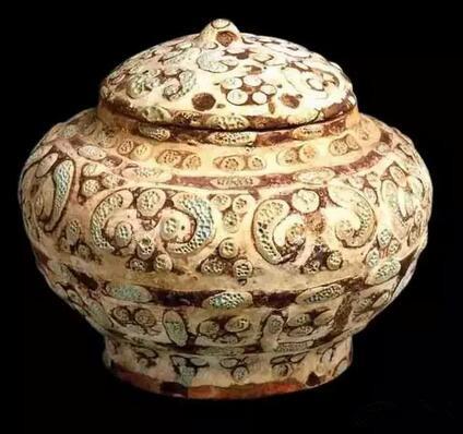 战国时代 公元前5-公元前3世纪 彩釉壶