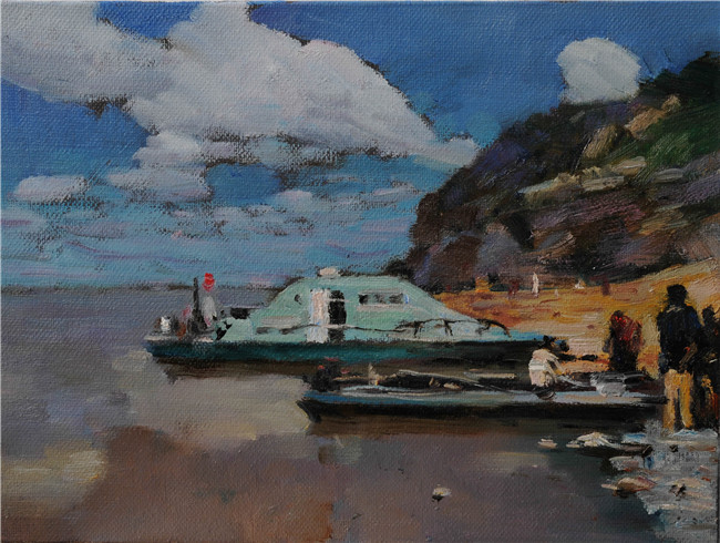 黑龙江边 50X60CM 2017.jpg