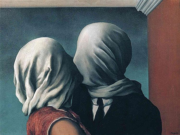 勒内·马格利特 (Rene Magritte ),爱人（The Lovers II） 1928